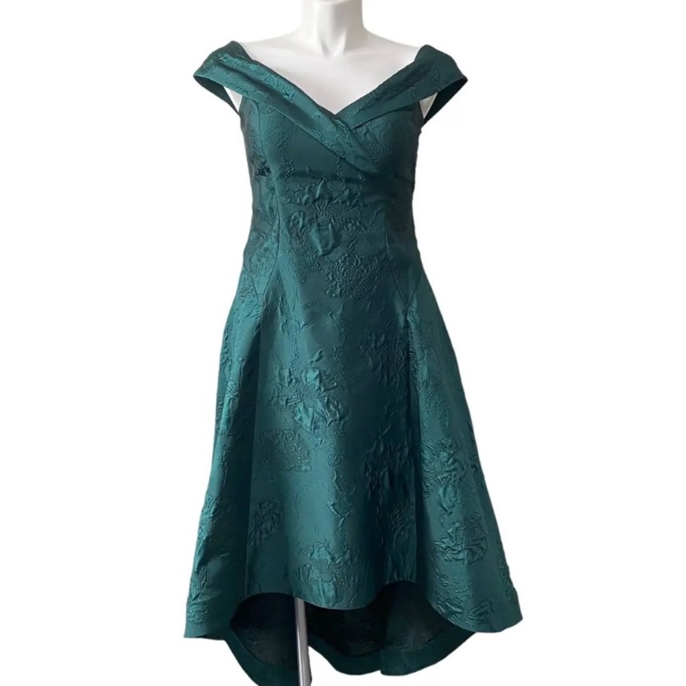 Teri Jon Emerald Green High Low Dress